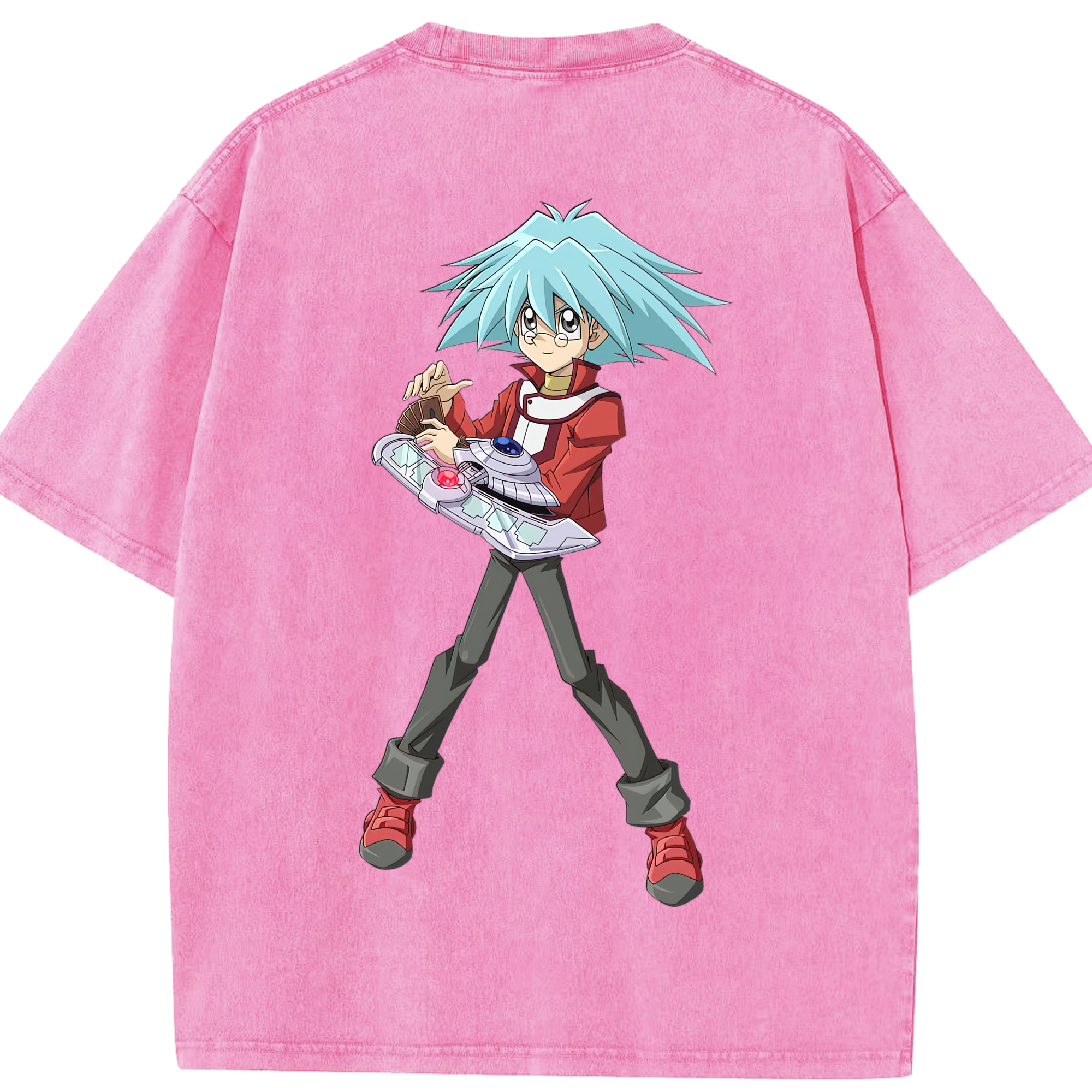 （画像用） 遊☆戯☆王 Yu-Gi-Oh! 綿100% ヴィンテージ風 半袖Tシャツ（背面プリント）